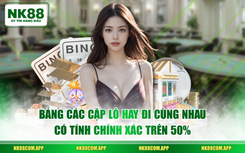 Bảng các cặp lô hay đi cùng nhau có tính chính xác trên 50%