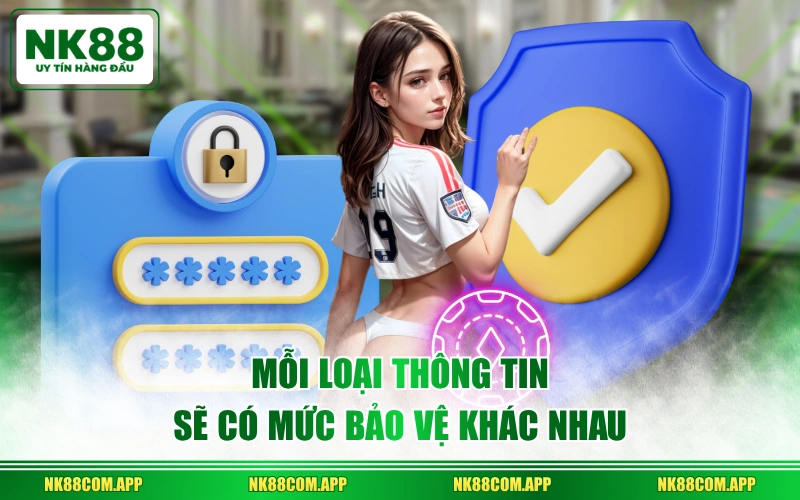 Mỗi loại thông tin sẽ có mức bảo vệ khác nhau